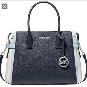 Michael Kors Navy and White Women's Bag